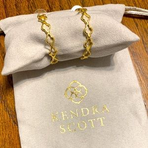 Kendra Scott Abbie Hoop Gold Earrings Like New with Dust Bag